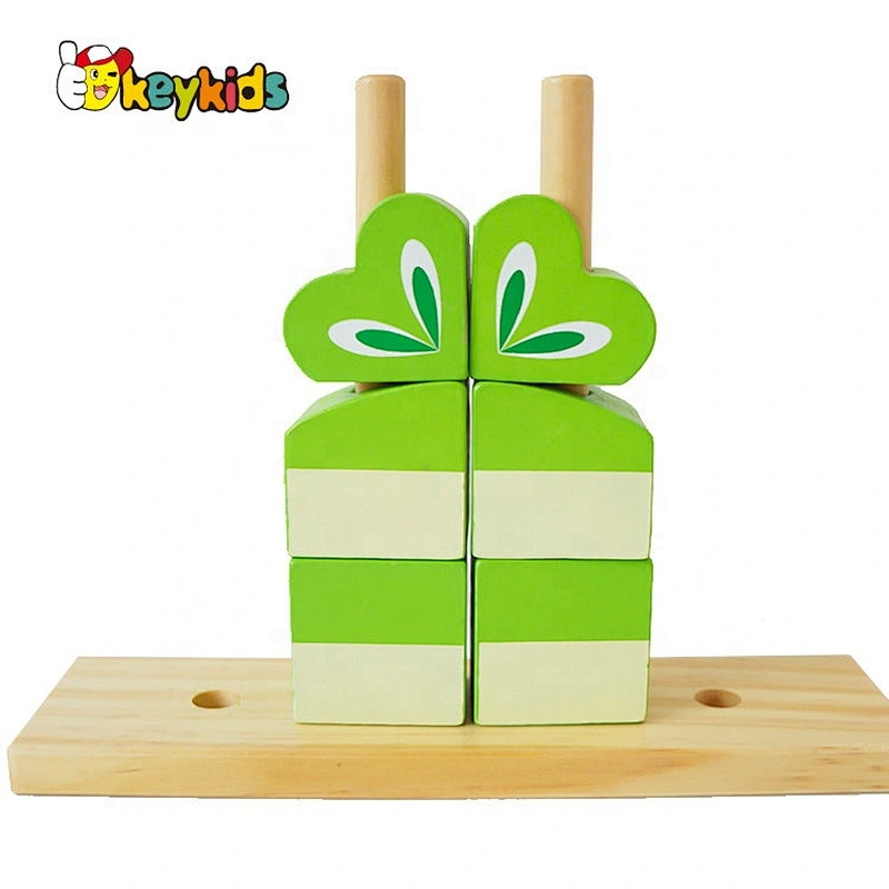 2020 New arrival educational wooden frog block for children W13D268