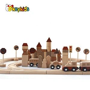 2021 New released preschool diy wooden toy train track for kids W04C206