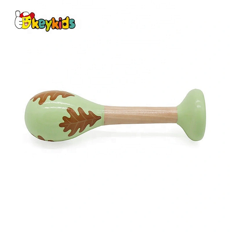 Customize educational wooden maracas music instrument for kids W07I178