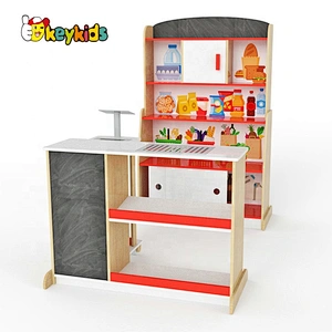 New Released Children Wooden Supermarket Shelf Toy W10A116