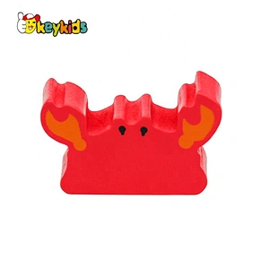 2021 Customize colored wooden fish block puzzle for kids W14A252