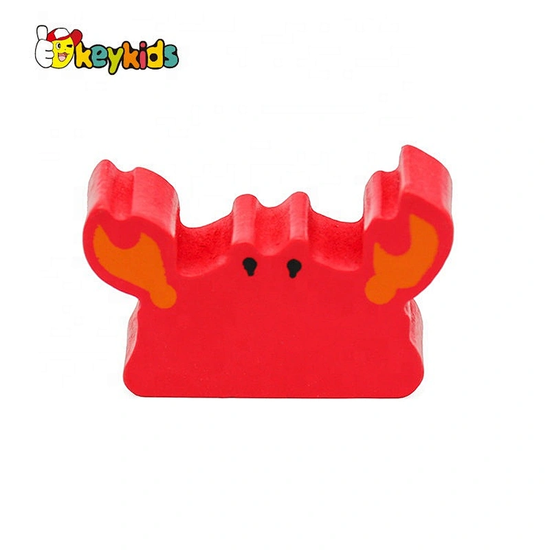2021 Customize colored wooden fish block puzzle for kids W14A252