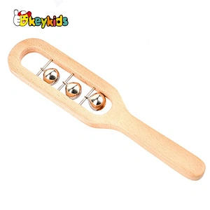 2021 Top sale musical instruments wooden cartoon hand bell for baby W07I173