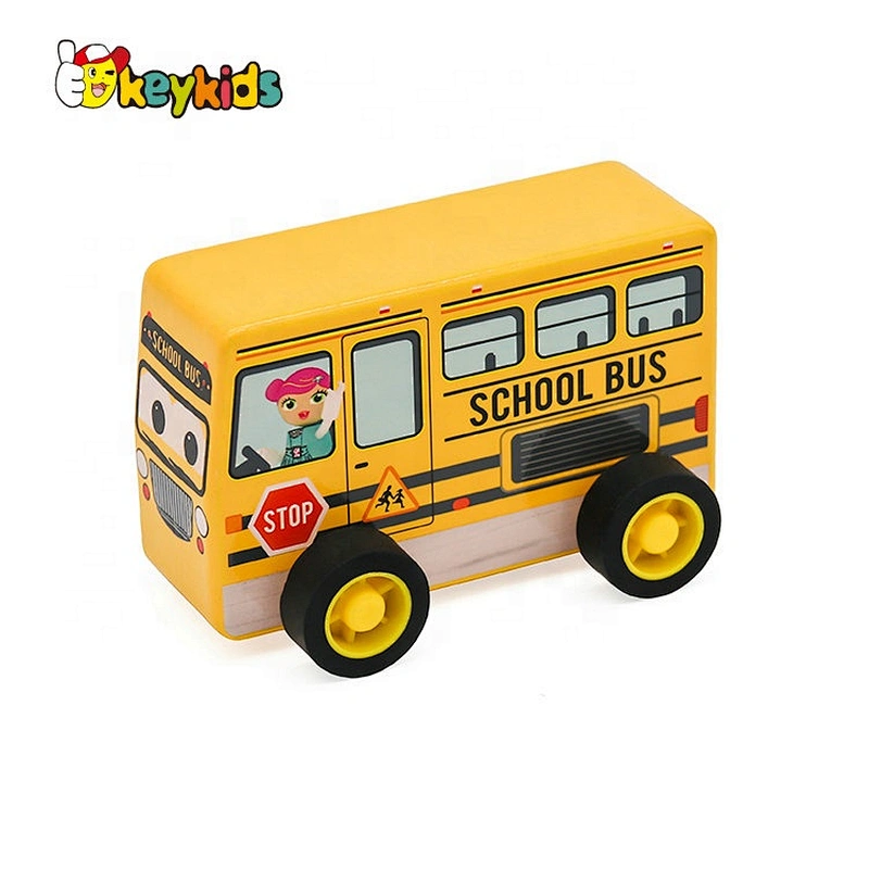 Customize preschool mini wooden cars for toddlers W04A479
