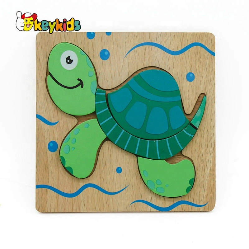 Customize lovely wooden tortoise jigsaw puzzle for kids W14D140