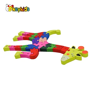 2021 New design Wood mosaic puzzle for kids W14I015