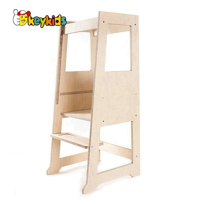 high quality 2 steps wooden step stool for kids toddlers W08G277