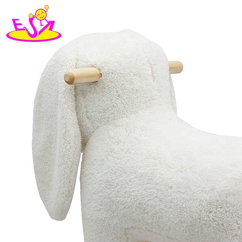 New hottest kids gifts wooden baby rocking horse toy with cartoon plush sheep shaped W16D112