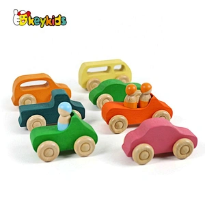 2021 New released colored wooden toy car set for children W04A538