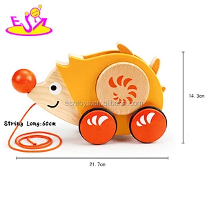 New Design Cute Kids Wooden Animal Car Toy W05B091 any Colores Toy Animal Duck Shaped Toy Animal CN;ZHE Eva