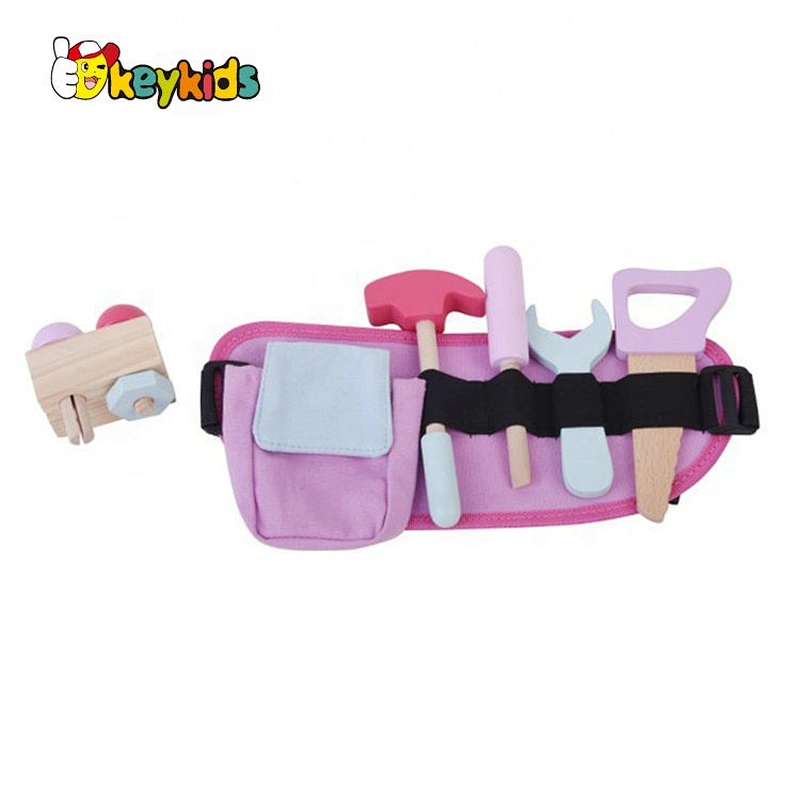 2020 Top sale preschool wooden tool set kids toy with belt W03D123