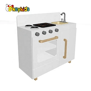 New design children wooden interactive pretend play toy cooking set with real water W10C625