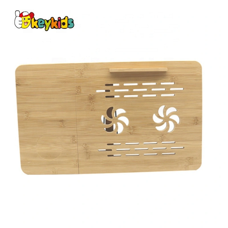 High quality adjustable bed writing bamboo wooden folding computer table W08G306