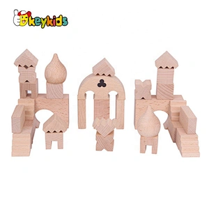 2019 Top sale 52PCS educational DIY wooden building blocks toys for kids W13A153