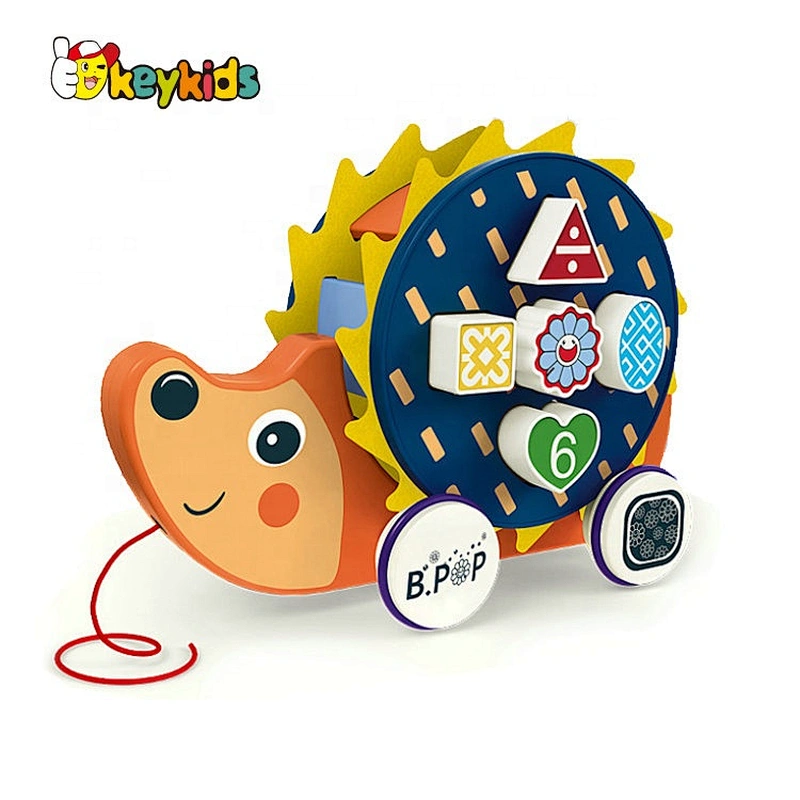 high quality mini wooden lion pull toy for baby W05B200
