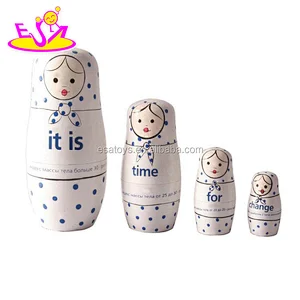 Customize wood crafts wooden Russian nesting dolls with high quality W06D084