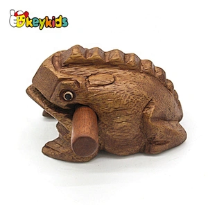 New items frog shaped wooden temple block instrument for wholesale W18A042