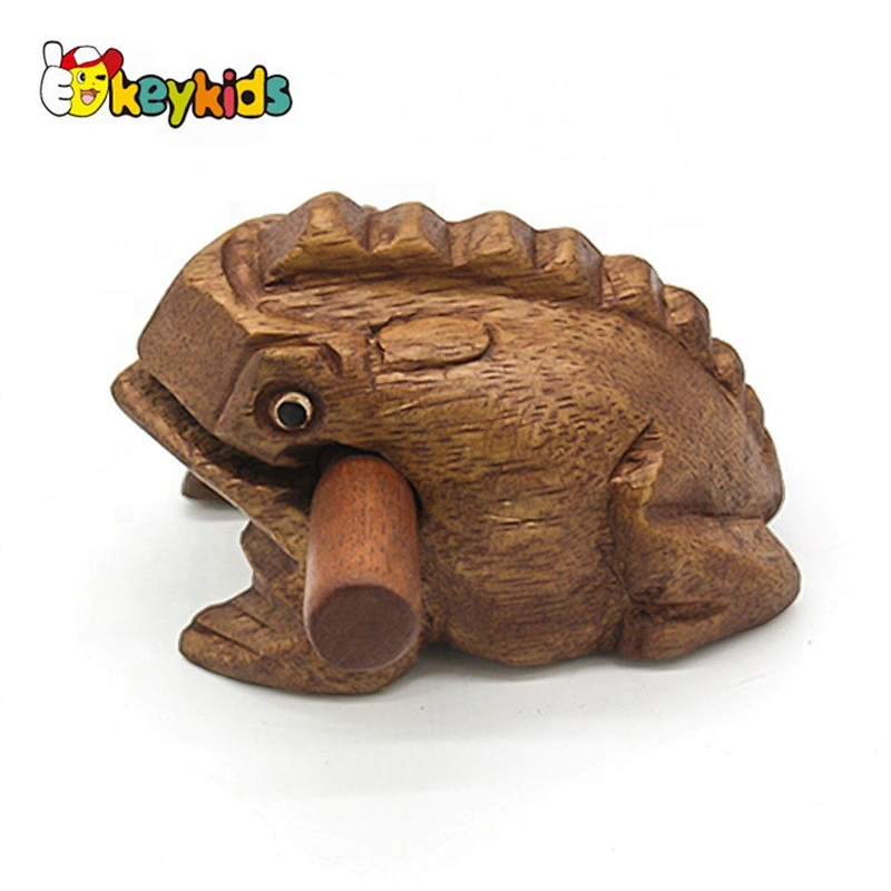 New items frog shaped wooden temple block instrument for wholesale W18A042