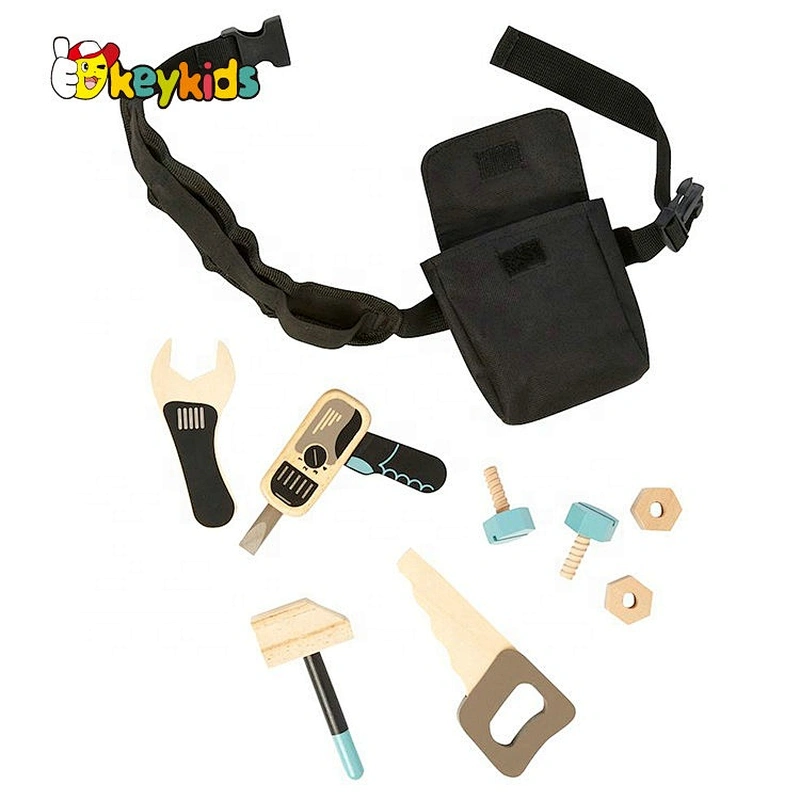 2020 New arrival educational wooden kids play tool belt for wholesale W03D130