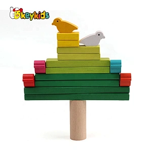 New popular educational blocks wooden balance tree game for kids W13D219