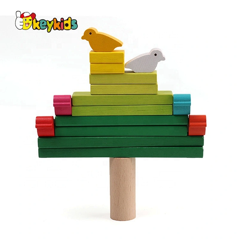 New popular educational blocks wooden balance tree game for kids W13D219