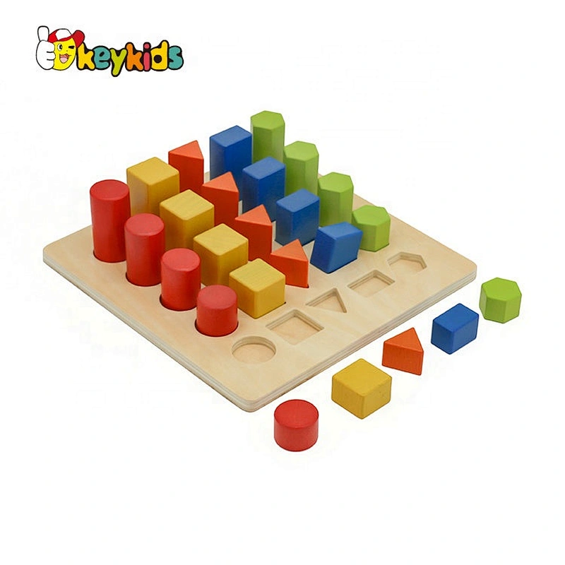 Customize educational wooden rainbow stacker for kids W13D294