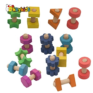 2021 Customize educational wood toy drill and screws for kids W03C038
