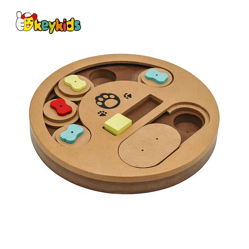 Customize creative wooden dog puzzle toys for interactive W06F138