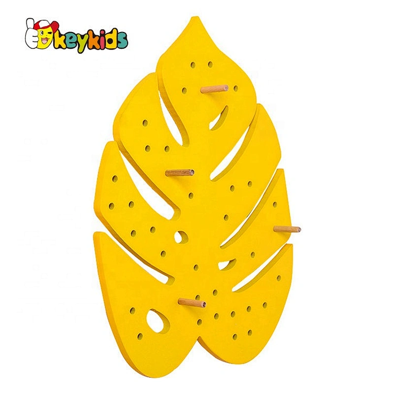 Decorative leaf wooden wall hanger for wholesale W09B102A