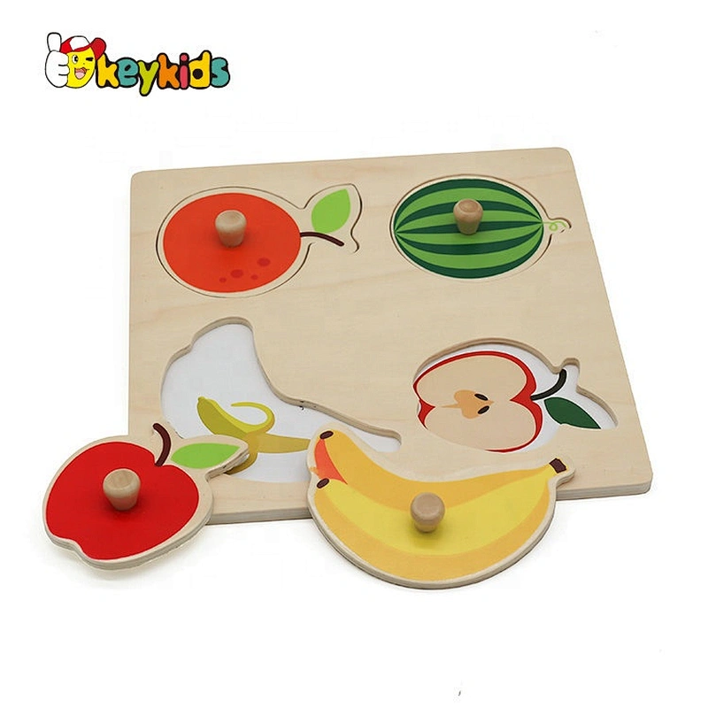 Top fashion educational wood fruit puzzle game for kids W14M157