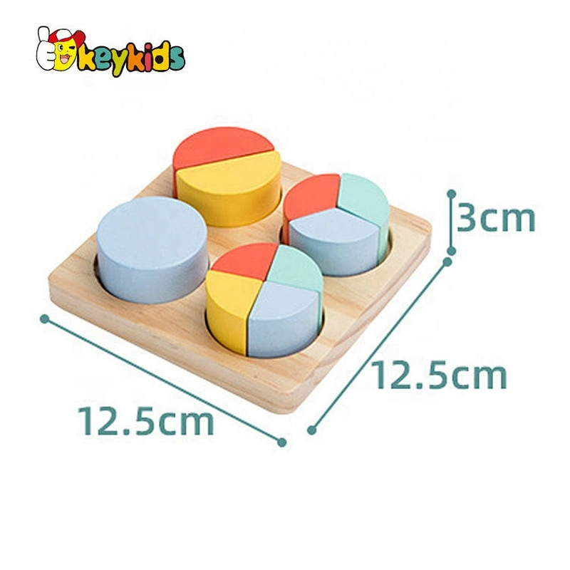 Customizable Colored Round Preschool Wooden Blocks W13E117