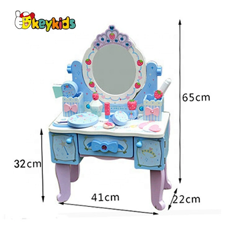 New released pretend play wooden toy makeup set for girls W08H135