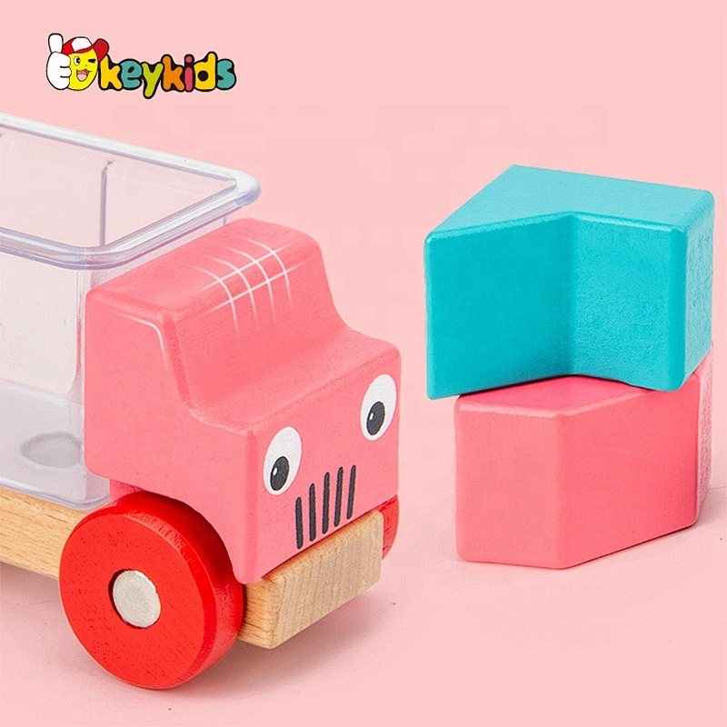 2021 New released colored wooden toy car set for children W04A538