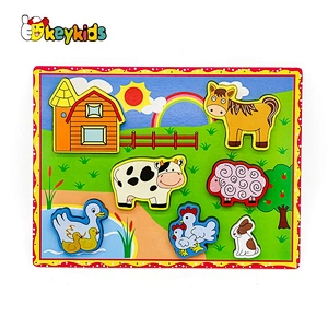 Early Learning Wooden Animal Head Shaped Puzzles For Kids W14D073