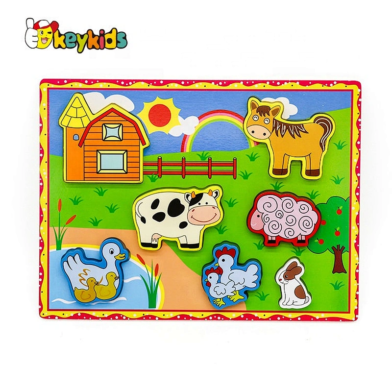 Early Learning Wooden Animal Head Shaped Puzzles For Kids W14D073