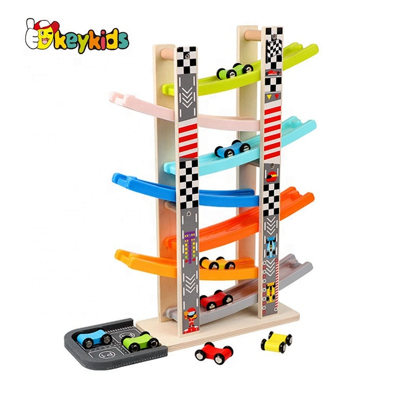2021 New released preschool wooden marble track toy for children W04E114