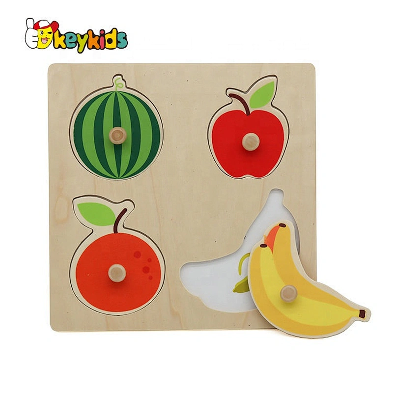 Top fashion educational wood fruit puzzle game for kids W14M157