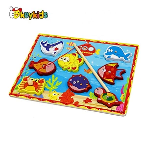 New hottest educational wooden sea life jigsaw puzzles for baby W14D076