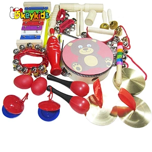 2021 New creative wooden instrument toy with cartoon pattern for preschool W07A205