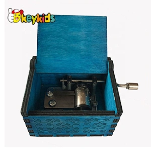 Customize vintage wooden victorian music box for gifts W07B080