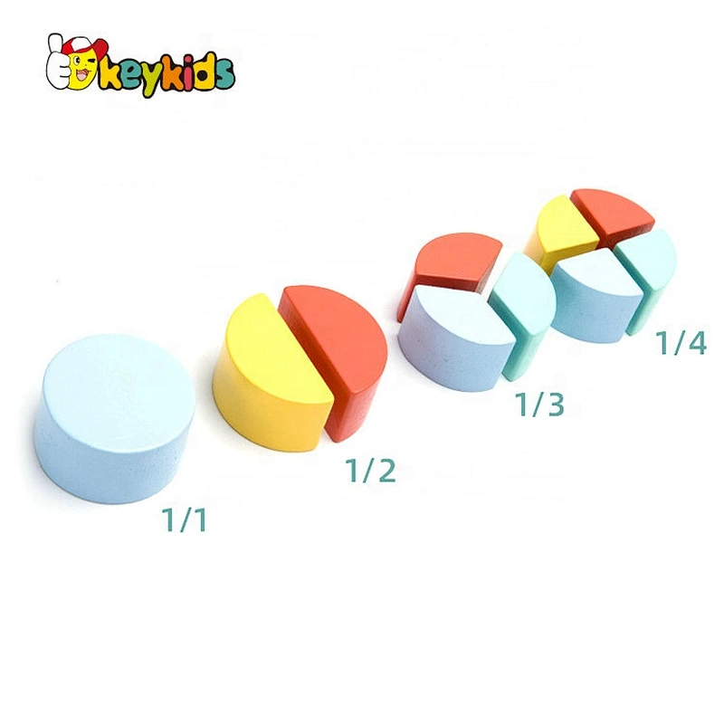 Customizable Colored Round Preschool Wooden Blocks W13E117