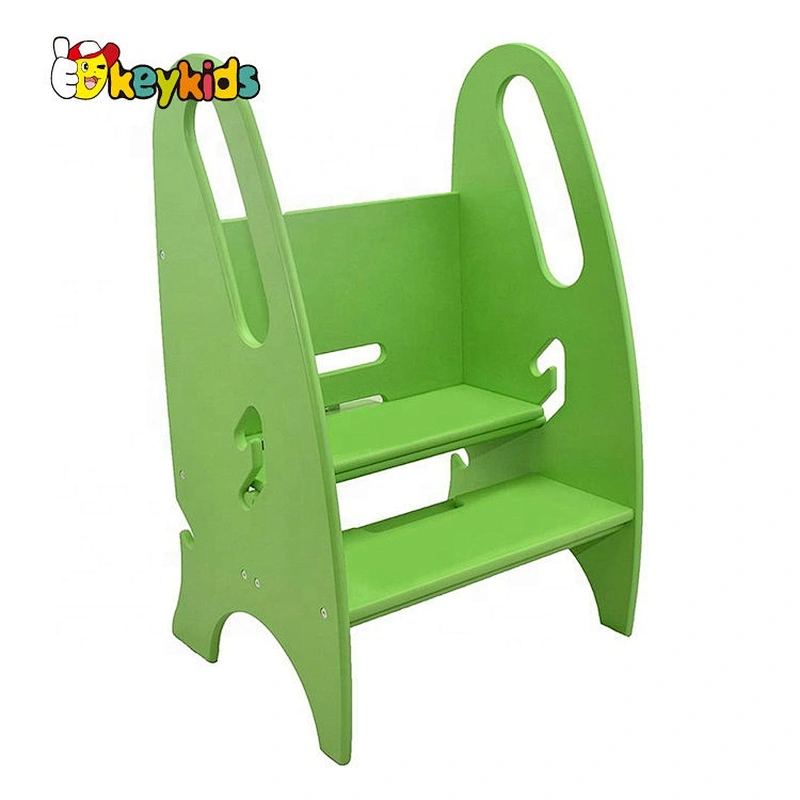 high quality 2 steps wooden kids step stool with customize W08G277B