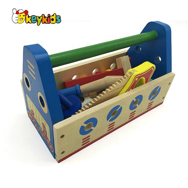 Top sale woodworking toy wooden kids tool box for preschool W03D121