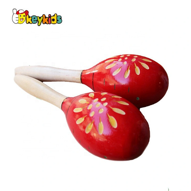 Newest creative  wooden baby maracas for wholesale  W07I182