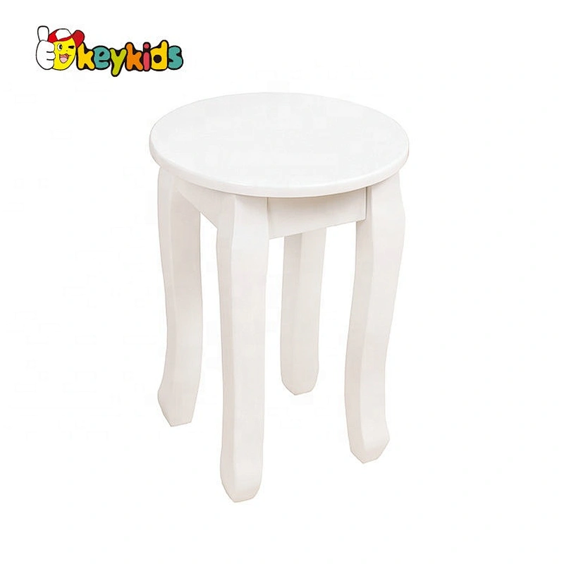 hot sale modern wooden white dressing table with chair W08H072