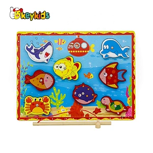 New hottest educational wooden sea life jigsaw puzzles for baby W14D076