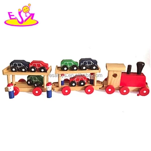 New hottest educational wooden pull along train toy for baby W05C094