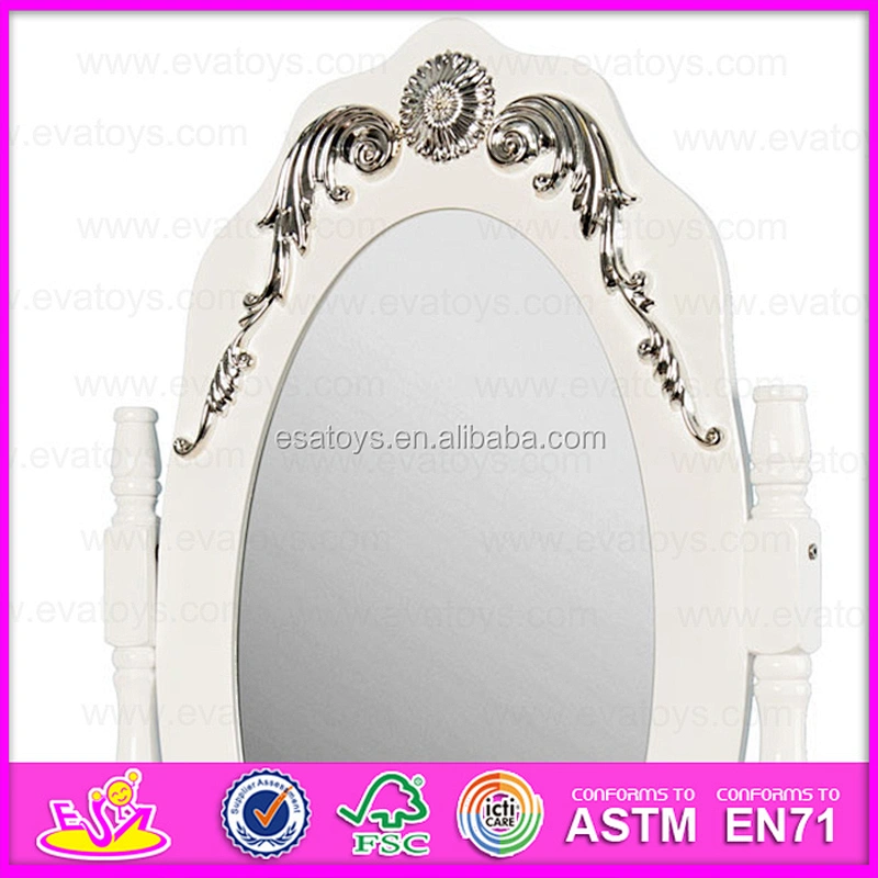 High performance white wooden dressing table with antique french design W08H016