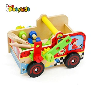 New educational play set wooden kids toy tools with customize W03D082