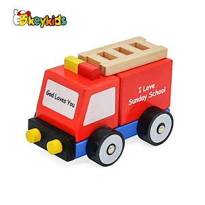 2020 wholesale preschool wooden car construction set toy for children W04A507